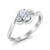 Wedding Ring Oval Cut Simulated Cubic Zirconia 925 Sterling Silver