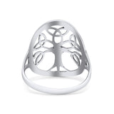 Generations New Design Celtic Tree Of Life Oxidized Band Solid 925 Sterling Silver Thumb Ring 19mm