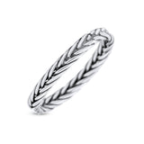 Multi Braided Unique Criss Cross Celtic Oxidized Band Thumb Ring