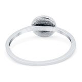 Cactus Ring Oxidized Band Solid 925 Sterling Silver Thumb Ring (7mm)