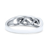 Entwined Infinity Celtic Knot Daughter Promise Knot Ideal Oxidized Band Thumb Ring