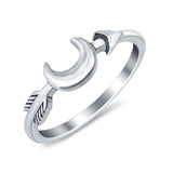 Moon and Arrow Ring