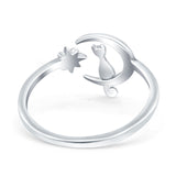 Cat On The Moon Ring