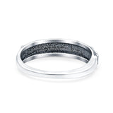 Flowers Oxidized Band Solid 925 Sterling Silver Thumb Ring (5mm)