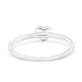 Heart Oxidized Band Solid 925 Sterling Silver Thumb Ring (5mm)