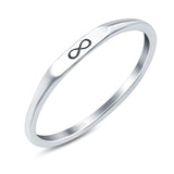 Infinity Oxidized Band Solid 925 Sterling Silver Thumb Ring (2.2mm)