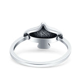 Eagle Oxidized Band Solid 925 Sterling Silver Thumb Ring (10mm)