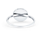Moon Phases Oxidized Band Solid 925 Sterling Silver Thumb Ring (10mm)