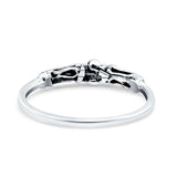 Bali Style Oxidized Band Solid 925 Sterling Silver Thumb Ring (4mm)