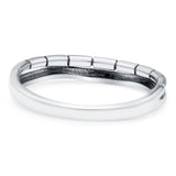 Double Band Oxidized Solid 925 Sterling Silver Thumb Ring (4mm)