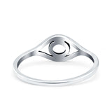 Eye Oxidized Band Solid 925 Sterling Silver Thumb Ring (6mm)