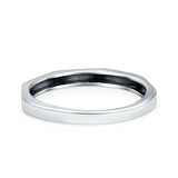 Oxidized Sunset Band Solid 925 Sterling Silver Thumb Ring (2.5mm)