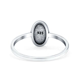 Rock & Roll Ring Oxidized Band Solid 925 Sterling Silver Thumb Ring (9.5mm)