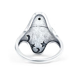 Celestial Hands Oxidized Band Solid 925 Sterling Silver Thumb Ring (21mm)