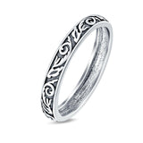 Braided Oxidized Band Solid 925 Sterling Silver Thumb Ring (3mm)