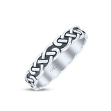 Antiquated Eternity Celtic Endless Knot Oxidized Circle Cultural Band Thumb Ring