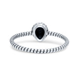 Delightful Stunning Twisted Rope Style Freshwater Pearl Fascinating Oxidized Statement Band Thumb Ring