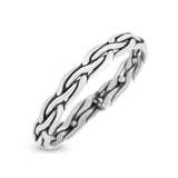 Attractive Eternity Braided Princess Twisted Rope Oxidized Band