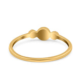 14K Yellow Gold Round G SI 0.05ct Diamond Eternity Ring 5mm Wedding Band Size 6.5