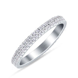 Full Eternity Ring Stackable Cubic Zirconia 925 Sterling Silver Wholesale