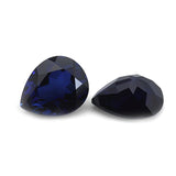 (Pack of 5) Pear Synthetic Blue Sapphire