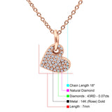 Diamond Heart Pendant Necklace