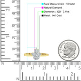 Diamond Hand Of Hamsa Chai Wedding Ring 14K Yellow Gold 0.11ct Wholesale