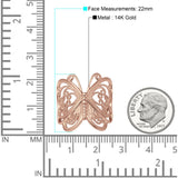14K Rose Gold Butterfly Ring Wholesale