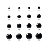(Pack of 5) Round Simulated Black CZ