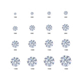 (Pack of 5) Round White Simulated Cubic Zirconia