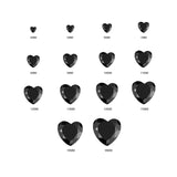 (Pack of 5) Heart Simulated Black CZ