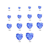 (Pack of 5) Heart Simulated Tanzanite CZ