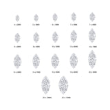 (Pack of 5) Marquise White Simulated Cubic Zirconia
