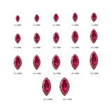 (Pack of 5) Marquise Simulated Ruby CZ