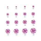 (Pack of 5) Round Simulated Pink CZ