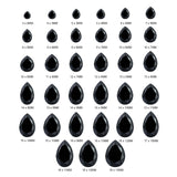 (Pack of 5) Pear Simulated Black CZ