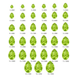 (Pack of 5) Pear Simulated Peridot CZ
