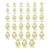 (Pack of 5) Pear Simulated Yellow CZ