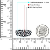 Owl Oxidized Band Solid 925 Sterling Silver Thumb Ring (10.5mm)