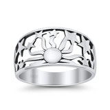 Sun Rays With Stars Sunshine Half Rounded Design Thumb Ring