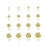 (Pack of 5) Round Simulated Yellow CZ