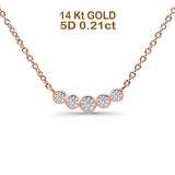rose gold diamond pendant necklace