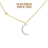 crescent moon and star necklace