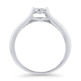 Diamond Halo Ring Solitaire Round 14K White Gold 0.34ct Wholesale