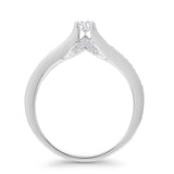 Solitaire 0.25ct Natural Diamond Round Engagement Ring 14K White Gold Wholesale