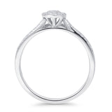 Cluster Baguette 0.19ct Natural Diamond Halo Engagement Ring 14K White Gold Wholesale