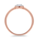 Minimalist 0.21ct Diamond Halo Engagement Ring 14K Rose Gold Wholesale