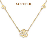 14K Yellow Gold Necklace 17" + 1" Extension