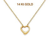 14K Yellow Gold Single Floating Necklace 17" + 1" Extension