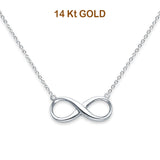 infinity necklace white gold